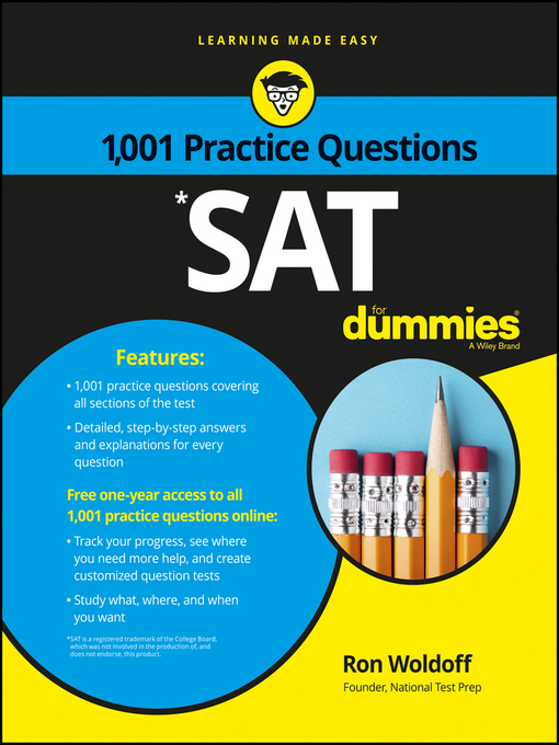 Title details for 1,001 SAT Practice Problems for Dummies by Ron Woldoff - Wait list